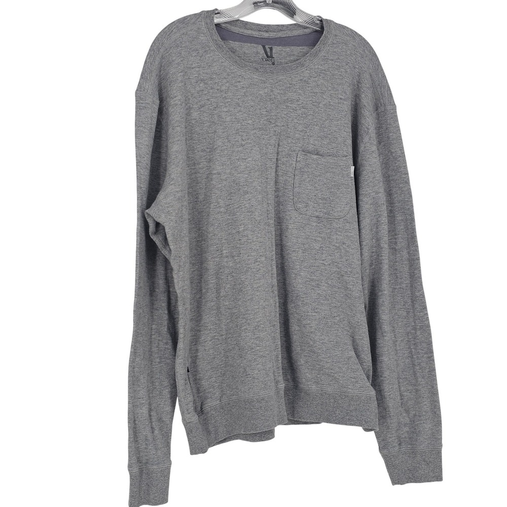 Vuori Jeffreys Pullover Long Sleeve Crew Neck XXL Gray Athleisure Gorpcore
